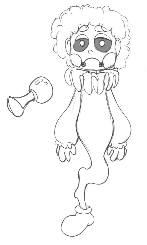 Clown Ghost Placeholder Sketch