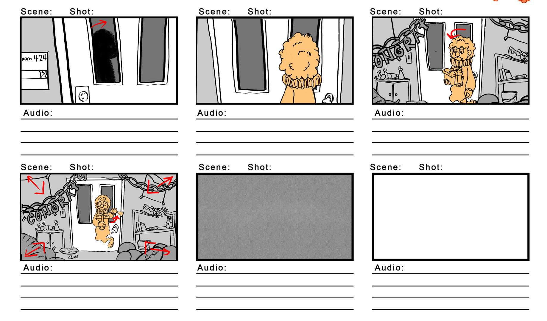 Colored Storyboard Version of Scene 6