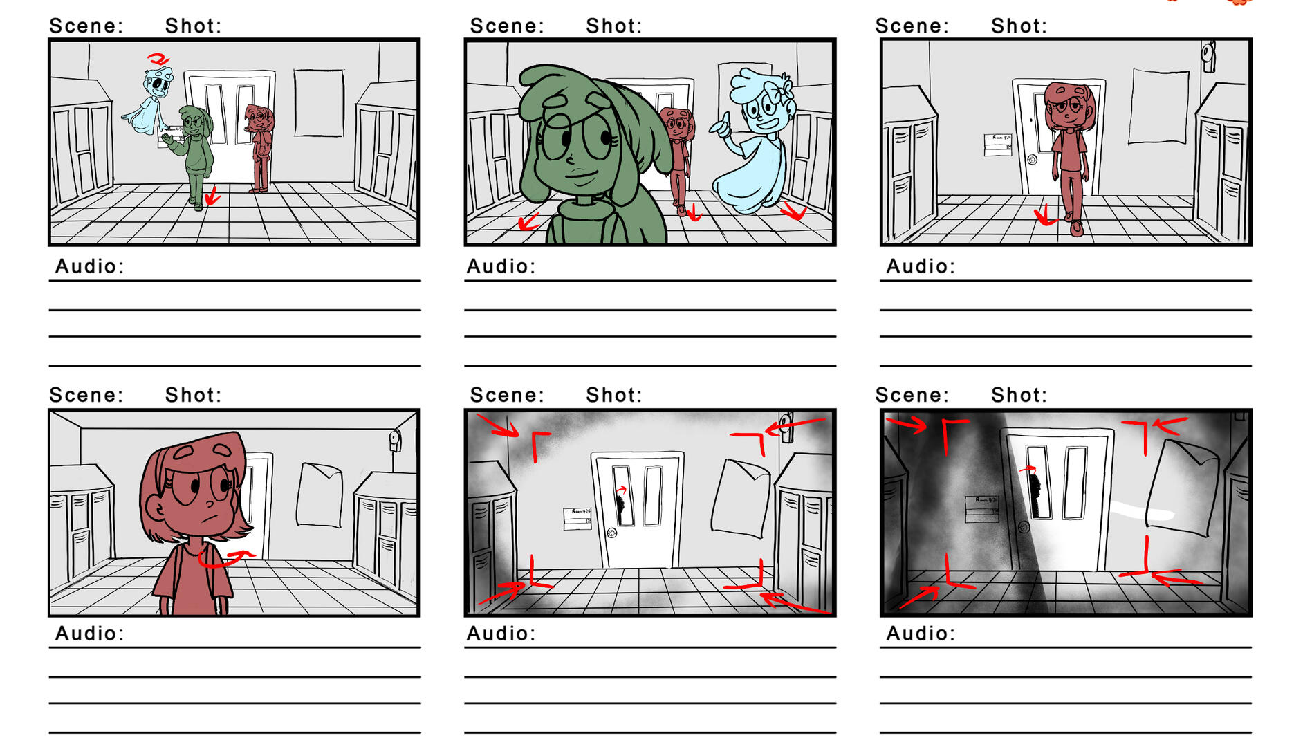 Colored Storyboard Version of Scene 5