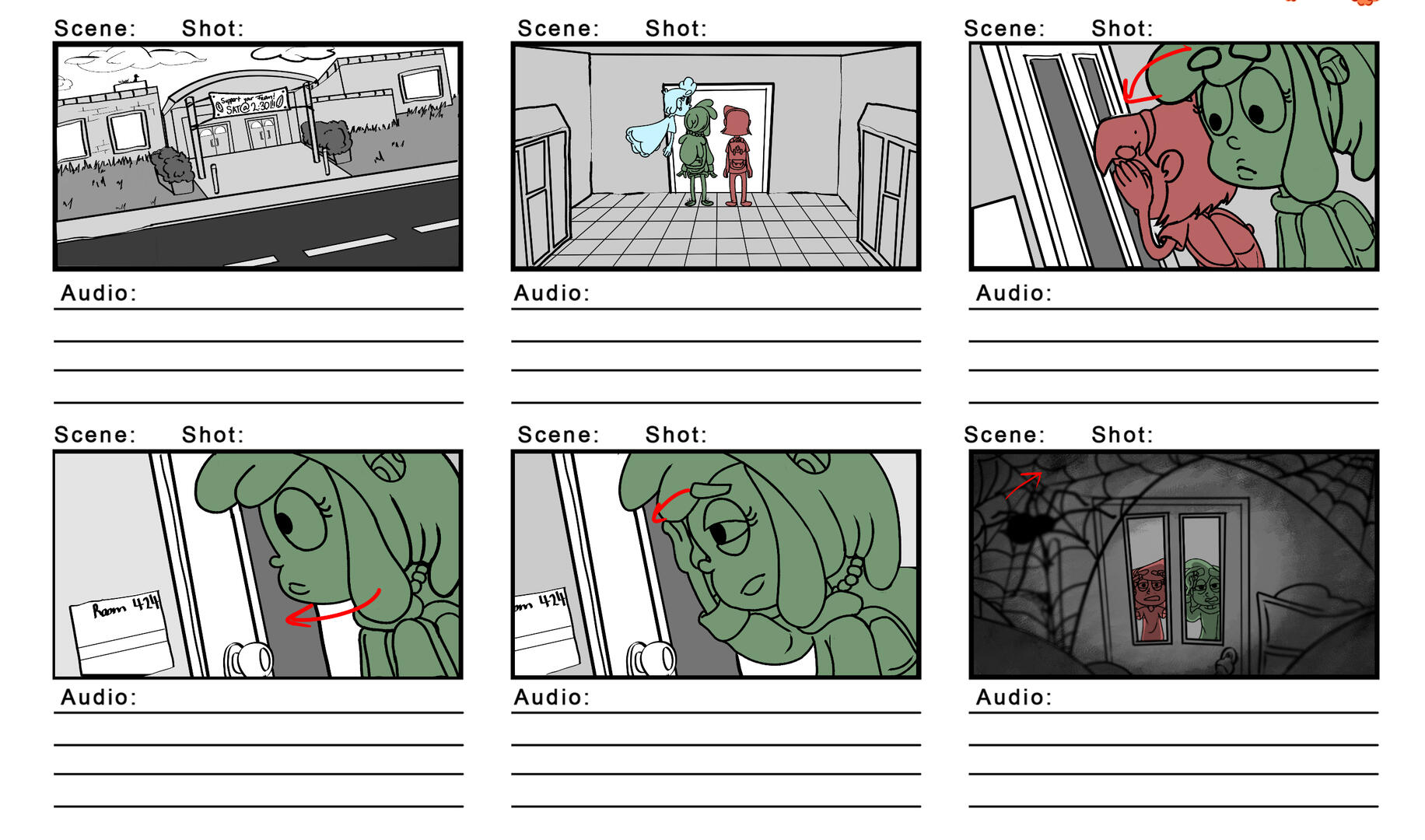 Colored Storyboard Version of Scene 1