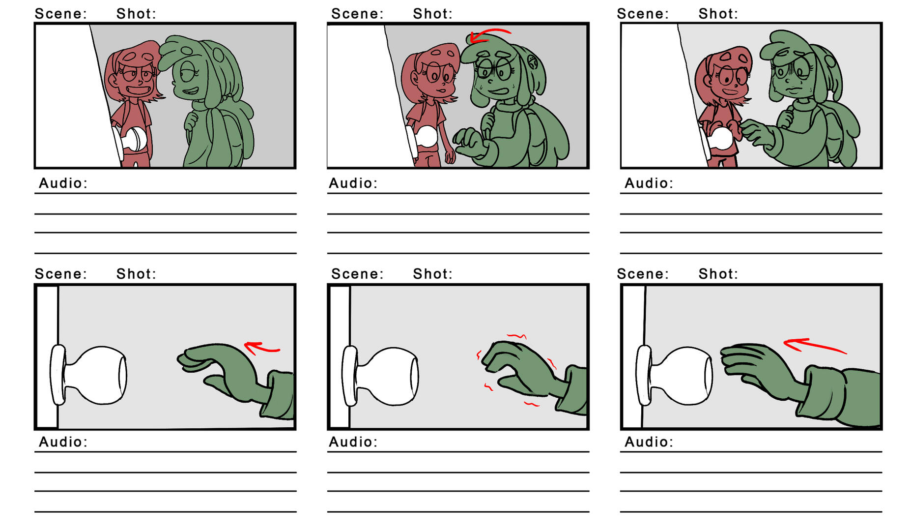 Colored Storyboard Version of Scene 4