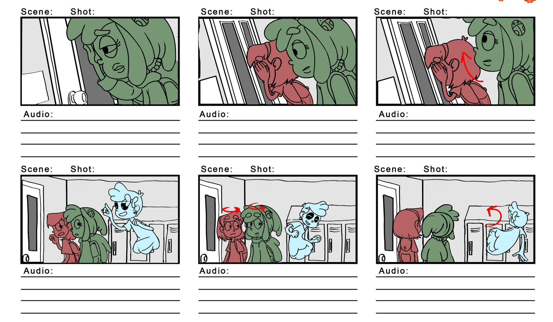 Colored Storyboard Version of Scene 2