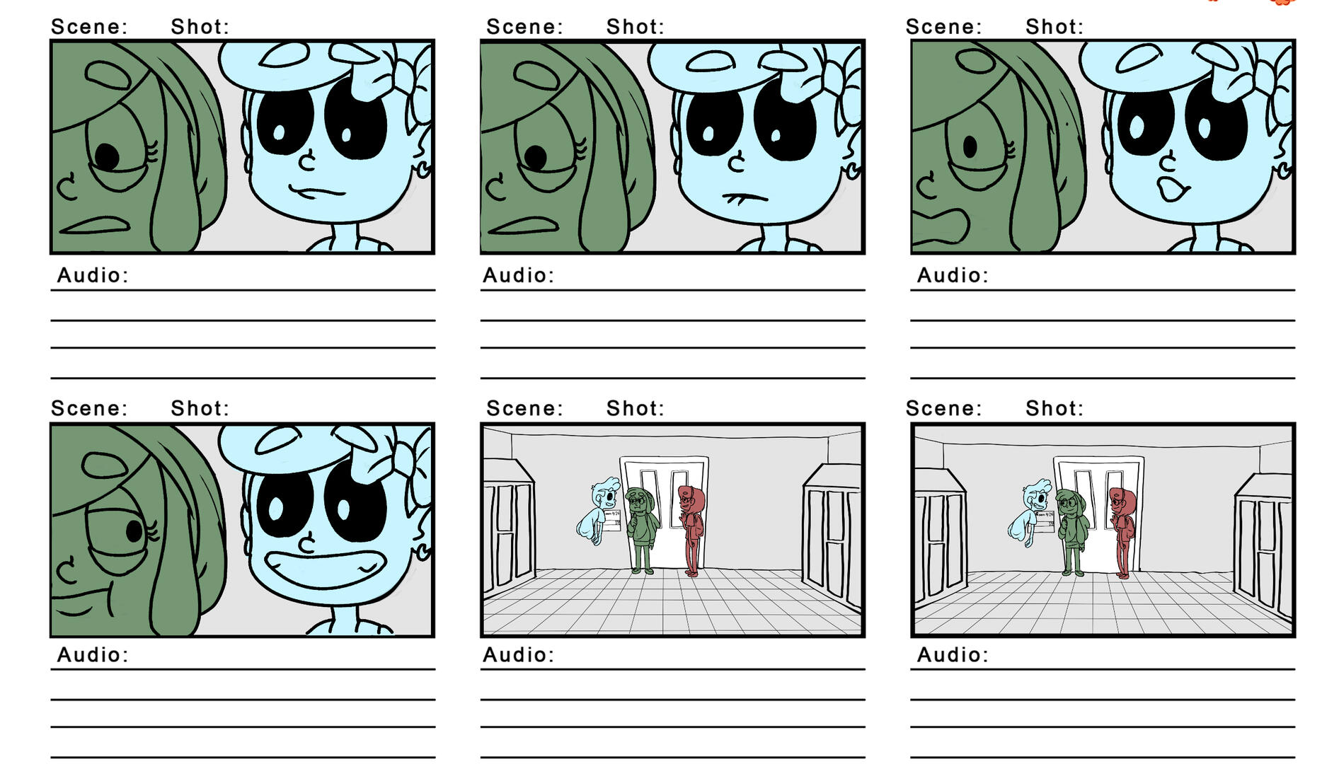 Colored Storyboard Version of Scene 5