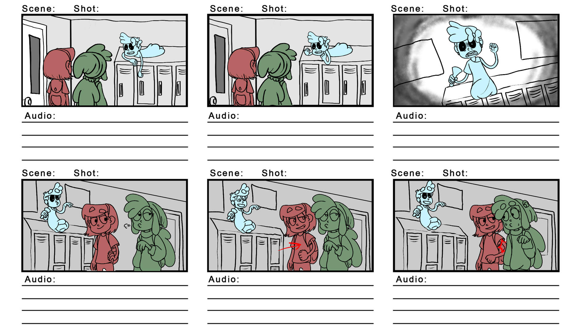 Colored Storyboard Version of Scene 3